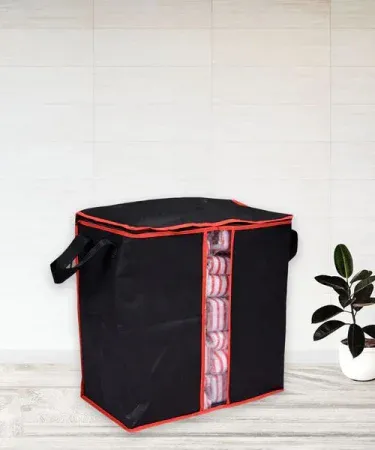 Black 100gsm waterproof Oxford foldable storage bag for blankets, pillows, quilts – Khareedo & Kharedo