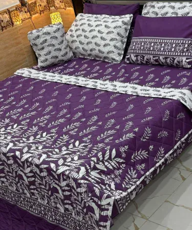 7‑piece quilted comforter set with king‑size bedsheet, luxury winter bedroom ensemble, premium cotton‑blend bedding