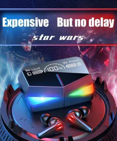 M28 Gaming earbuds wireless low‑latency earphones for gamers, imagecaption=M28 Gaming Earbuds – premium sound and comfort for immersive gaming, available on Khareedo & Kharedo with Check on Delivery.