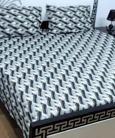 King size double bedsheet set with two matching pillow covers – premium polycotton comfort – Khareedo