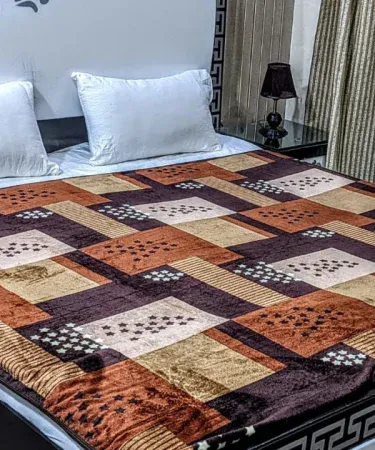 Soft Flees AC Blanket for Double Bed – premium breathable fleece comforter in white, blue and grey colors, perfect for AC rooms.