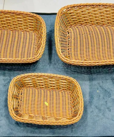 1 PCS Nylon Cane Material Food Serving Bread Basket (Naan Basket) – Khareedo, imagecaption=Premium Nylon Cane Bread Basket for serving naan and other breads – available on Khareedo.