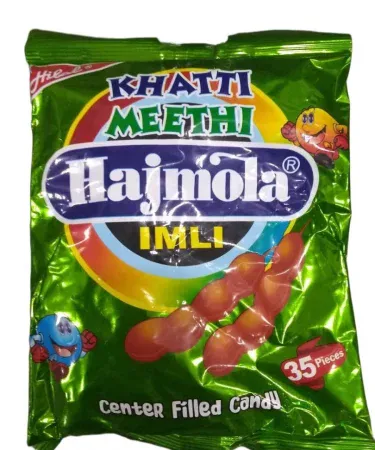 HAJMOLA IMLI CANDY POUCH PACKING – tangy tamarind candy in poly bag, imagecaption=HAJMOLA IMLI Candy pouch packing ready for delivery,