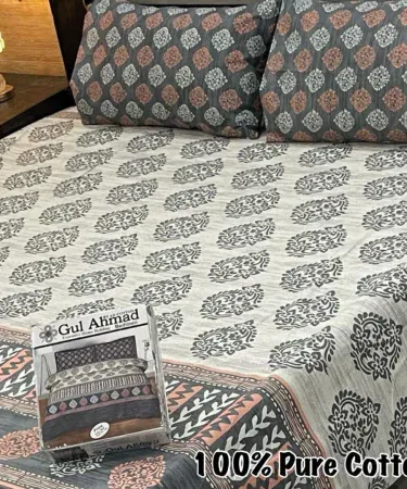 King size bedsheet single 4‑pc set with 1 AC comforter – soft cotton, premium finish, imagecaption=Premium 1 King Size Bedsheet Single 4‑Pc Set with 1 AC Comforter – Available at Khareedo & Kharedo,