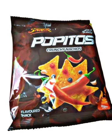 Popitos snack good quality 12 pcs package – crunchy corn snack in Pakistan, imagecaption=Popitos snack – 12 pieces of fresh, crunchy snack, delivered by Khareedo/Kharedo.