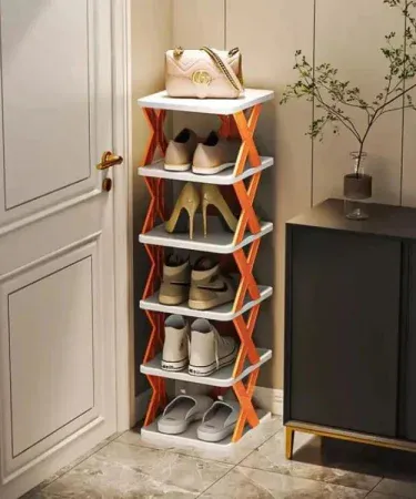 6 Layer X Shape Stackable Shoe Rack – space‑saving shoe organizer for home entrance, entryway, or cabinet