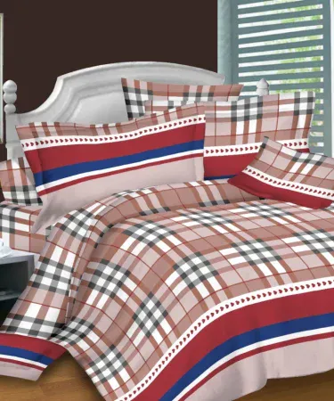 King size 100% cotton bedsheet with two matching pillow covers – soft, breathable, premium quality