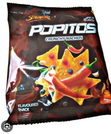 Popitos snack 6 pcs L – crunchy corn chips pack 110 g made in Pakistan, imagecaption=Popitos snack 6 pcs L pack – available on Khareedo & Kharedo with Check‑on‑Delivery.