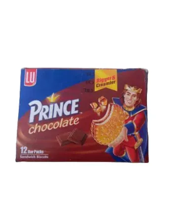 Prince Chocolate Biscuits 12 pcs Pack – delicious chocolate snack biscuits for tea time and kids
