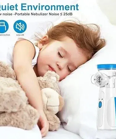 Mini Portable Mesh Nebulizer Machine for kids and adults – compact, silent, battery‑operated medical device, imagecaption=Mini Portable Mesh Nebulizer Machine – perfect for home, travel, and clinic use in Pakistan.