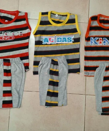 Sendo suit cotton jersey kids suit 1‑5 years assorted designs, imagecaption=Assorted designs of Sendo Suit Cotton Jersey for children aged 1‑5 years.