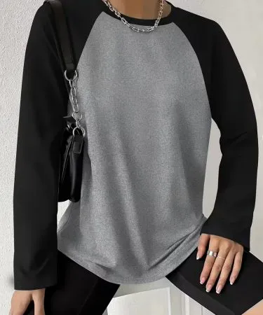 Ladies Panel Sweat Shirt women's fleece panel sweatshirt in multiple sizes