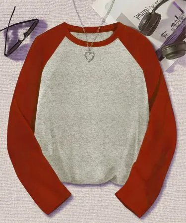 Ladies Panel Sweat Shirt women's fleece panel sweatshirt in multiple sizes