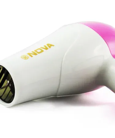 Professional foldable 1000W hair dryer in pink and blue, portable 2‑speed styling machine for men, women and girls, imagecaption=Compact foldable hair dryer – perfect for travel, home and salon styling.