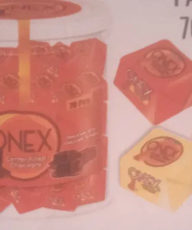 Onex Chocolate Flavour Book Pack 70 pcs – chocolate‑flavoured snack pieces, 140 g pack, refrigerated for freshness , imagecaption=Onex Chocolate Flavour Book Pack – 70 delicious chocolate‑flavoured snacks, perfect for sharing and gifting ,