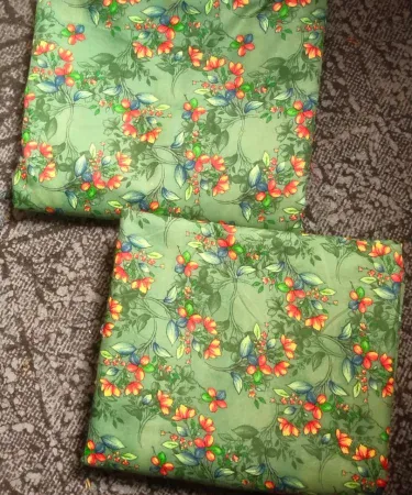 Polka PC cotton fabric allover unstitched teen suit with assorted prints and vibrant colours, imagecaption=Polka PC cotton fabric unstitched suit for teens – colorful prints, casual year‑round style,