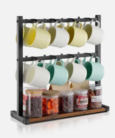 Iron kitchen organizer beautiful stand for home storage, sleek design, durable material