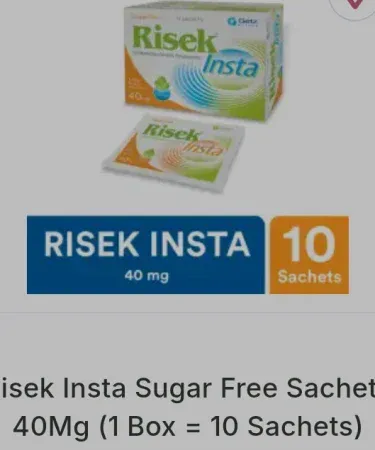 Risek Insta Sugar Free Sachets 40Mg – 10 sachets box, imagecaption=Risek Insta Sugar Free Sachets 40Mg (1 Box = 10 Sachets) – sugar‑free sweetener available on Khareedo | Kharedo.