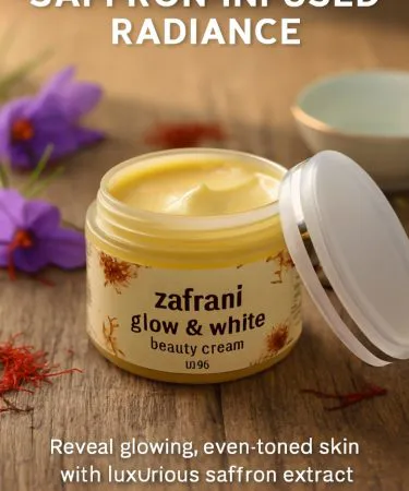 Saffron-Infused Radiance Zafrani Glow & White Beauty Cream 100g Pakistan