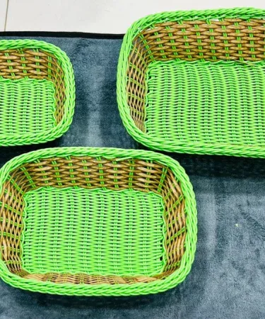 1 PCS Nylon Cane Material Food Serving Bread Basket (Naan Basket) – Khareedo, imagecaption=Premium Nylon Cane Bread Basket for serving naan and other breads – available on Khareedo.