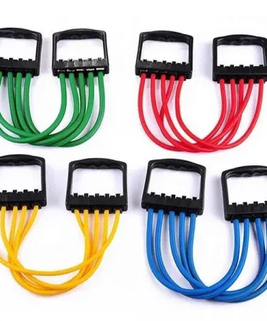 Profession Elastic Fitness Resistance Band adjustable chest expander with ergonomic arc‑shaped handles, lightweight TPR material for home and gym workouts