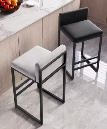 Elegant metal kitchen fancy stool with sleek design, perfect for modern homes