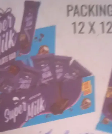 Super Milk Chocolate Flavour Box Pack 12 pcs – premium chocolate gift box with 12 individually wrapped pieces, refrigerated for freshness