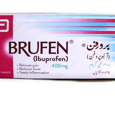 Brufen Tablets 400mg – 10‑tablet strip – Khareedo online pharmacy Pakistan, imagecaption=Brufen 400mg tablets (1 strip = 10 tablets) available on Khareedo | Kharedo with Check on Delivery.