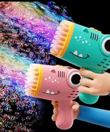 36-hole-electric-bubble-gun-with-liquid-children-playing.jpg, imagecaption=Kids enjoying the 36‑hole electric bubble gun with lights from Khareedo, .
