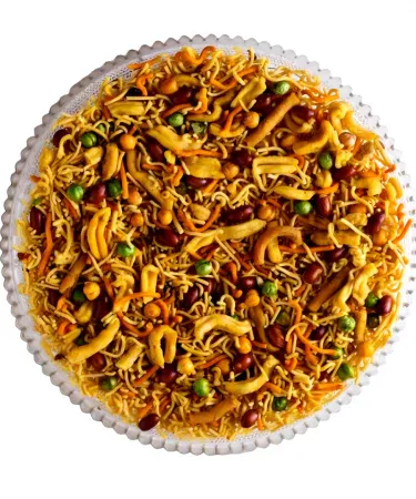 Nimco Mix 500 g Fresh Good Quality snack mix in a transparent poly bag, showing crunchy pieces and vibrant colors.