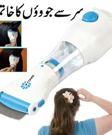 Original V‑Comb Electronic Head Lice Remover Machine – chemical‑free vacuum comb for kids, adults, dogs & cats – Khareedo Pakistan, imagecaption=Original V‑Comb Electronic Head Lice Remover – safe, chemical‑free lice removal for the whole family.