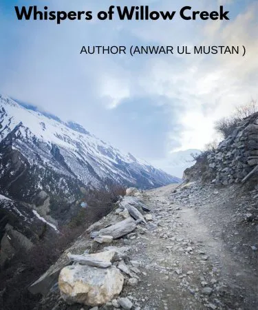 Cover of English Whispers of the Willow Creek – Romantic Novel, showing a serene willow tree beside a flowing creek, with elegant typography of the title.