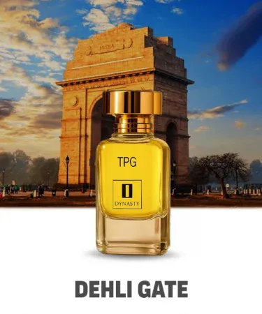 Dehli Gate 50ml Eau De Parfum bottle with elegant packaging, inspired by Baccarat Rouge 540, premium luxury perfume, unisex fragrance, long lasting scent, Khareedo Kharedo delivery service