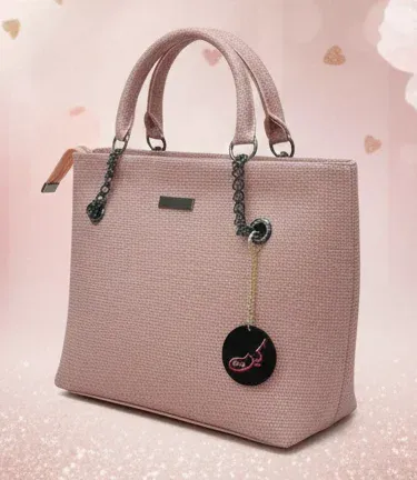 Keef Ladies Hand Bag Black Chain stylish PU leather shoulder and hand carry bag in black, imagecaption=Keef Black Chain Hand Bag – Trendy PU Leather Design