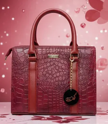 Keef Alaska stylish PU leather ladies handbag with shoulder strap, imagecaption=Keef Alaska Ladies Hand Bag – perfect for party and daily use.