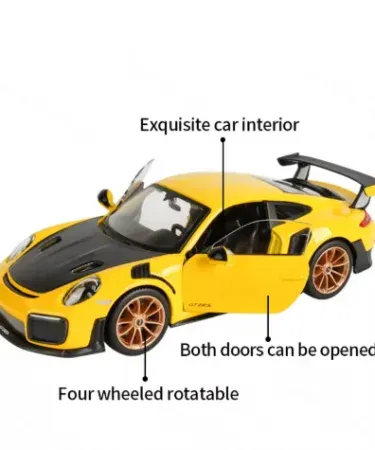 Maisto 1:24 Porsche 911 GT2 RS diecast model car with opening doors and detailed interior – special edition, imagecaption=Premium Maisto Porsche 911 GT2 RS 1:24 diecast model showcasing realistic interior and opening doors,