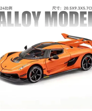1:24 Koenigsegg Jesko Diecast Alloy Hypercar Model with opening doors, metal body, realistic headlights and premium paint – collector edition, imagecaption=Authentic 1:24 Koenigsegg Jesko die‑cast hypercar – perfect for display and gifting.