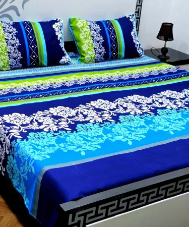 King Size Double Bedsheet Set with 2 Pillows – Luxurious Soft Bedding for Bedroom