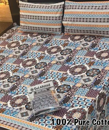 100% pure cotton king size double bedsheet with two matching pillow covers – export quality bedding set, imagecaption=Premium pure cotton king size double bedsheet set with 2 pillow covers, featuring export‑grade quality and Khareedo | Kharedo’s Check on Delivery service.