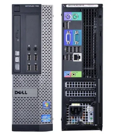 Dell SFF 390/790/990 compact gaming desktop featuring Intel 2nd Gen CPU, 8 GB DDR3 RAM, 500 GB HDD, AMD 1 GB DDR3 graphics, pre‑installed GTA 5 and RDR2, VGA adapter included, imagecaption=Dell SFF 390/790/990 gaming PC – ready to play GTA 5 & RDR2 out of the box,