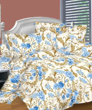 Double Bedsheet King Size Unique Design – Premium Soft Cotton Bed Sheet – Khareedo & Kharedo, imagecaption=Elegant King Size Double Bedsheet with Unique Contemporary Design – Available at Khareedo & Kharedo.