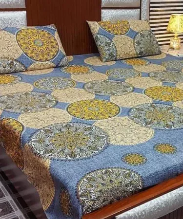 Luxury King Size Double Bed Sheet Set with 2 Soft Pillow Covers – Breathable Cotton – Khareedo & Kharedo