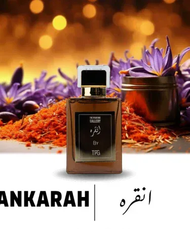Ankarah 50ml Eau De Parfum bottle featuring saffron, jasmine, and cedar fragrance