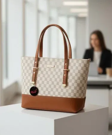 Keef Moscow Tote Ladies Hand Bag in PU leather, spacious shoulder bag for office and daily use , imagecaption=Keef Moscow Tote – stylish PU leather handbag for women, perfect for office and everyday wear ,