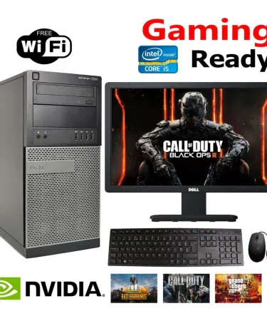 Optiplex 790 compact gaming desktop with 8 GB RAM and 500 GB HDD in a sleek tower, perfect for Pakistani gamers