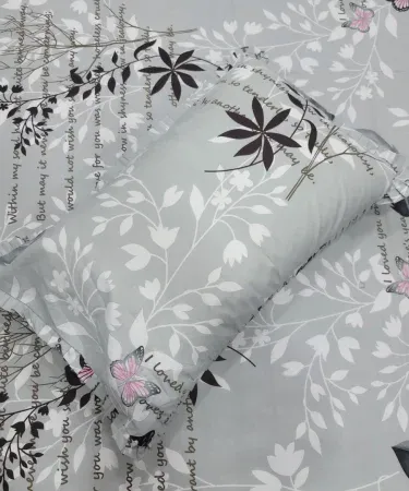 Luxurious King Size Frill Bedsheet pure cotton with two pillow covers – elegant frill design, soft texture, premium quality