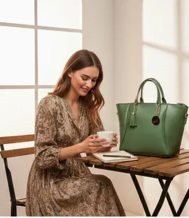 Keef Zen Tote Big Ladies Hand Bag in PU leather, spacious shoulder bag for office and daily use , imagecaption=Keef Zen Tote – Stylish, spacious PU leather handbag perfect for work and everyday outings ,