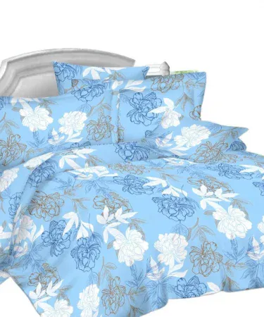 King size double bedsheet set with two plush pillows displayed on a neatly made bed, imagecaption=Luxurious king size double bedsheet set with 2 pillows – perfect for a comfortable bedroom,