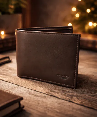 Spinzer Leather Wallet premium genuine leather slim wallet with multiple card slots