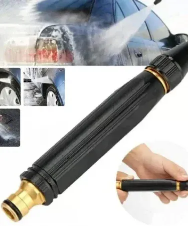 Abu Turab portable high pressure water gun black nozzle for car wash and garden watering , imagecaption=Abu Turab (أبو تراب) Portable High Pressure Water Gun – Black Nozzle ,